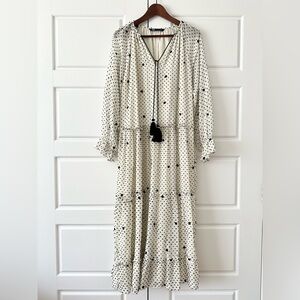ZARA Dotted Mesh Oversized Dress (S)